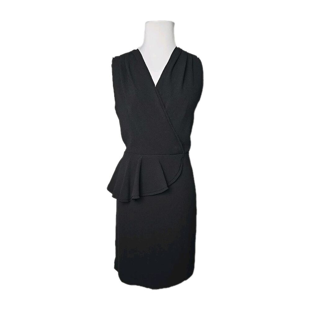 The Limited Black Sheath Dress Sleeveless V Neck Size‎ 8 Zipper Closure